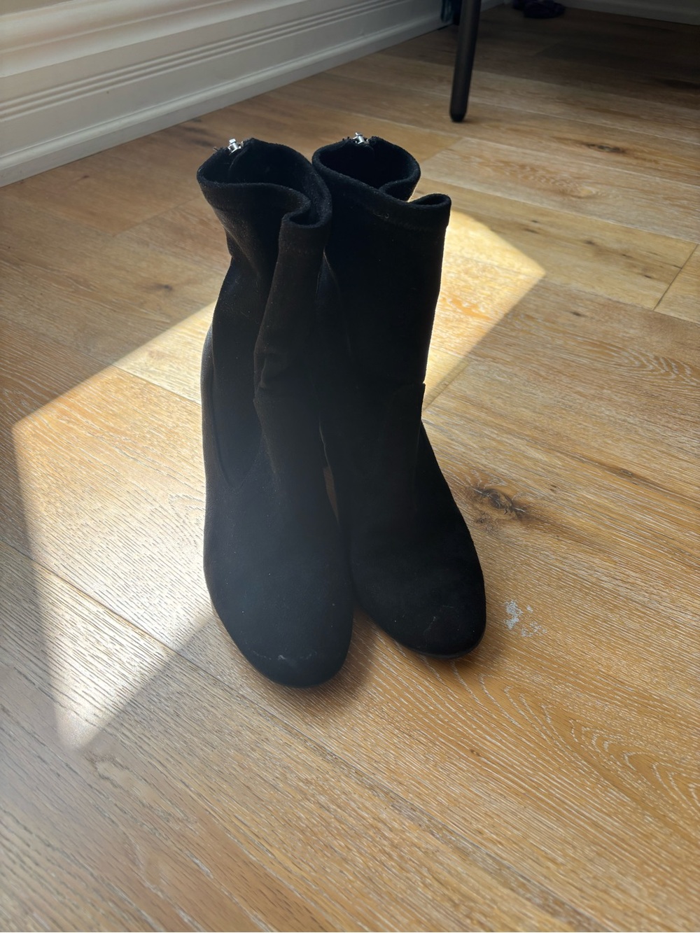 Wishbone Classic Black Suede Women's Ankle Boots